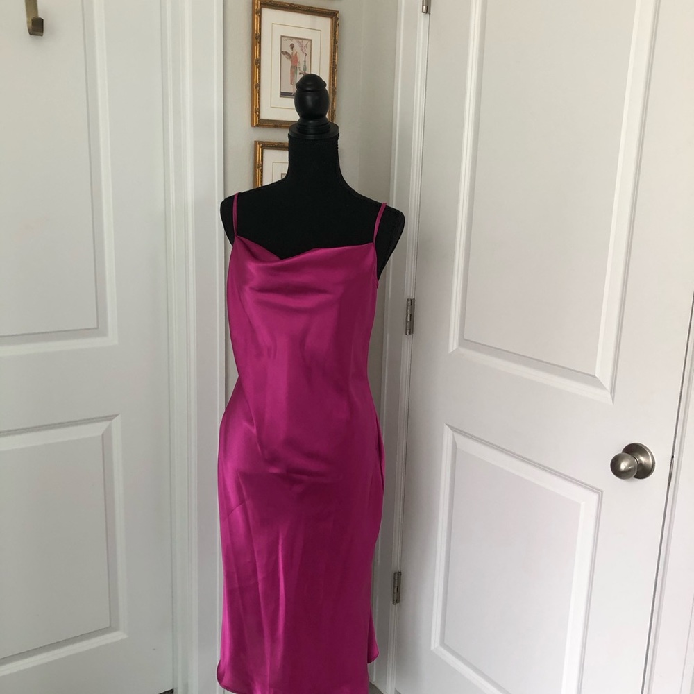 NWT Bebe slip dress size S fuchsia color